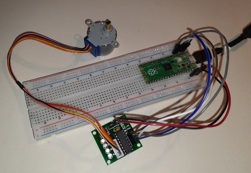 Stepper Motor With Raspberry Pi Pico 28byj 48 And Uln2003 Wiring And Micropython Code 1706