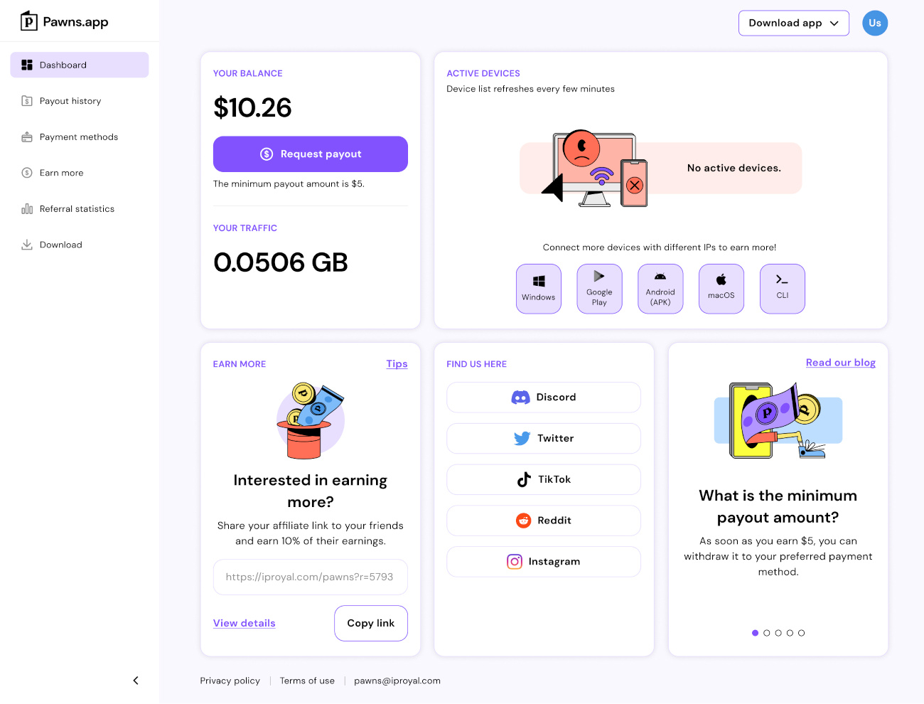 Pawns.app with Raspberry PI: passive income by sharing internet