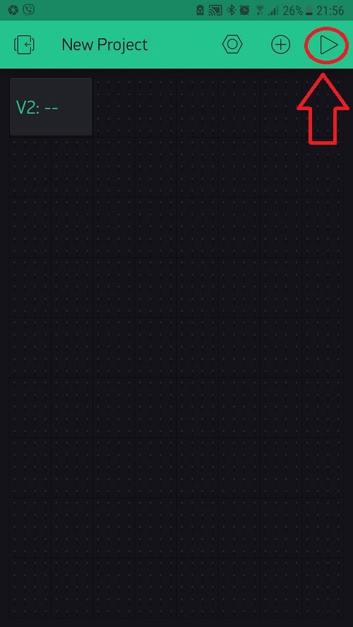 Blynk app 9 1 run new project