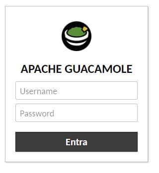 Apache Guacamole RPI login