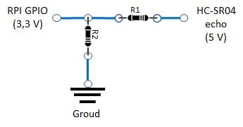 RPI HC-SR04 resistore organization