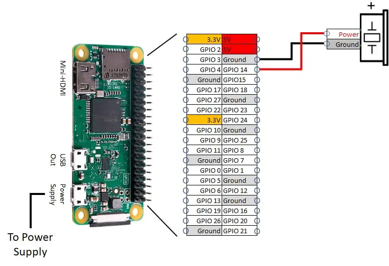 Raspberry pi Active Buzzer wiring