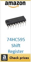 Amazon 74hc595 shift register box