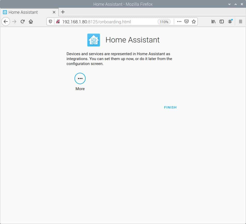 home assistant first access integrations