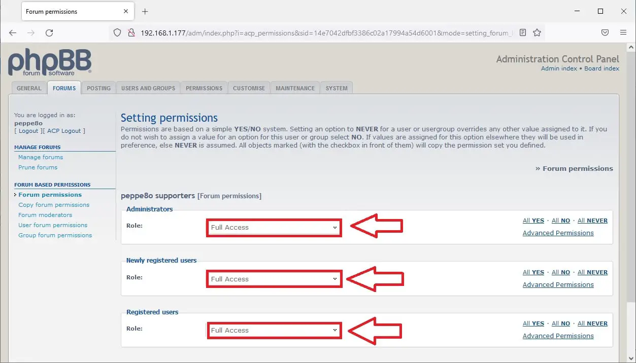 phpBB ACP Forums permissions details_1