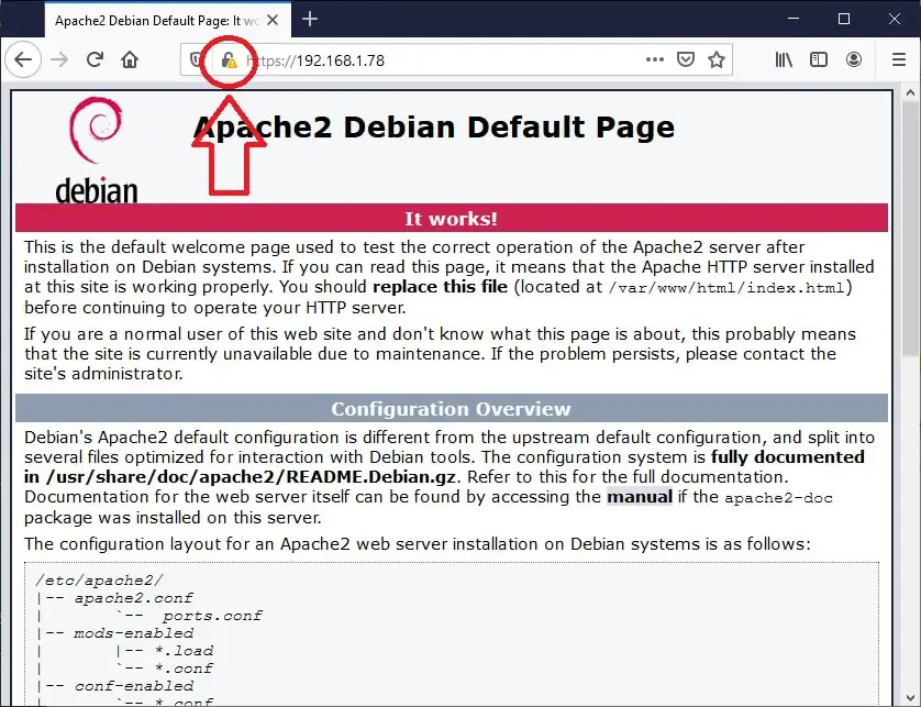 raspberry pi zero w apache default page https