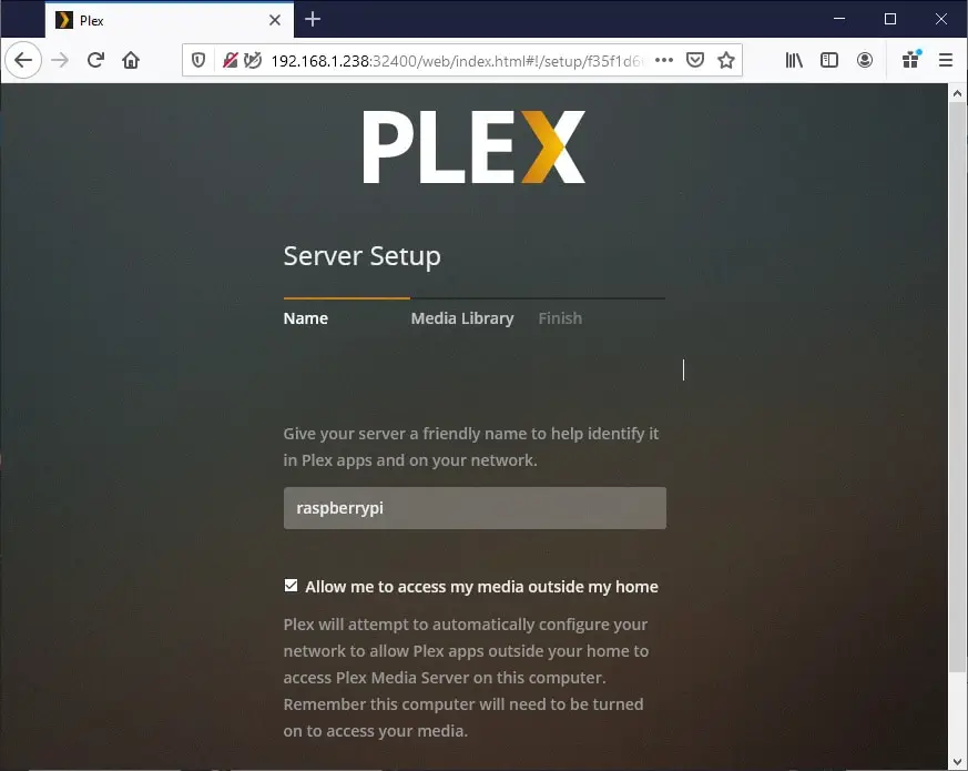 Plex Server web setup - 04_2