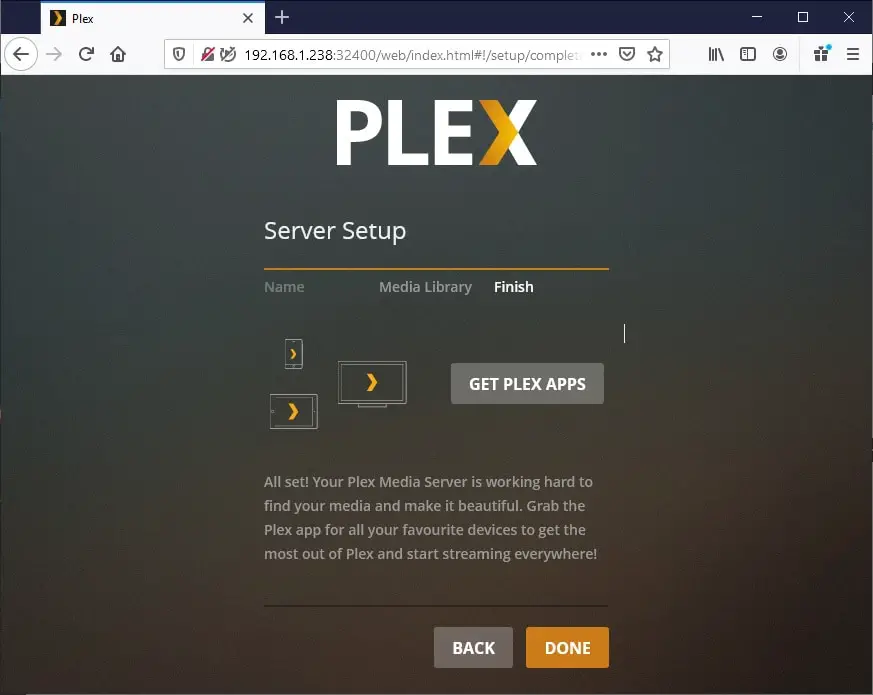 Plex Server web setup - 06