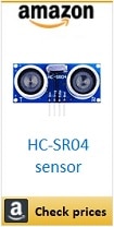Amazon HC-SR04 ultrasonic sensor box