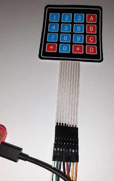 Raspberry pi 4x4 matrix keypad cabling