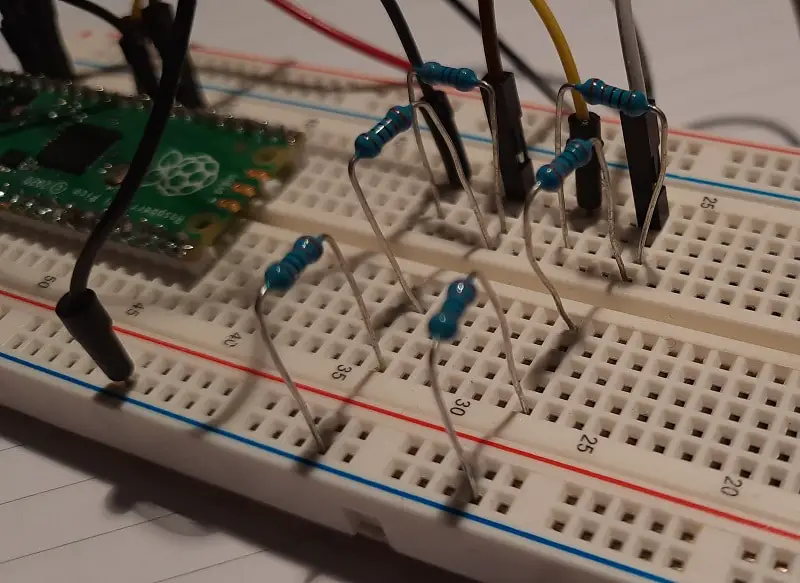 raspberry pi pico analog joystick resistors