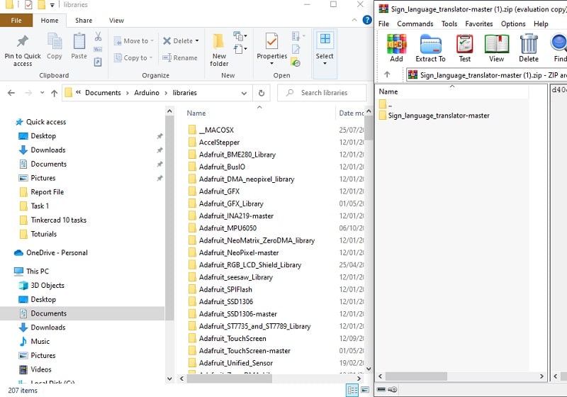 arduino IDE libraries documents folder windows