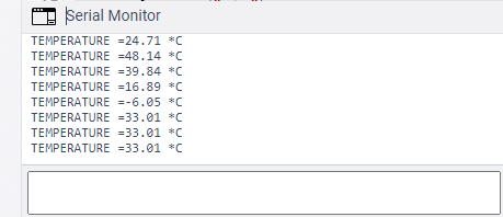 Arduino LM35 serial monitor results