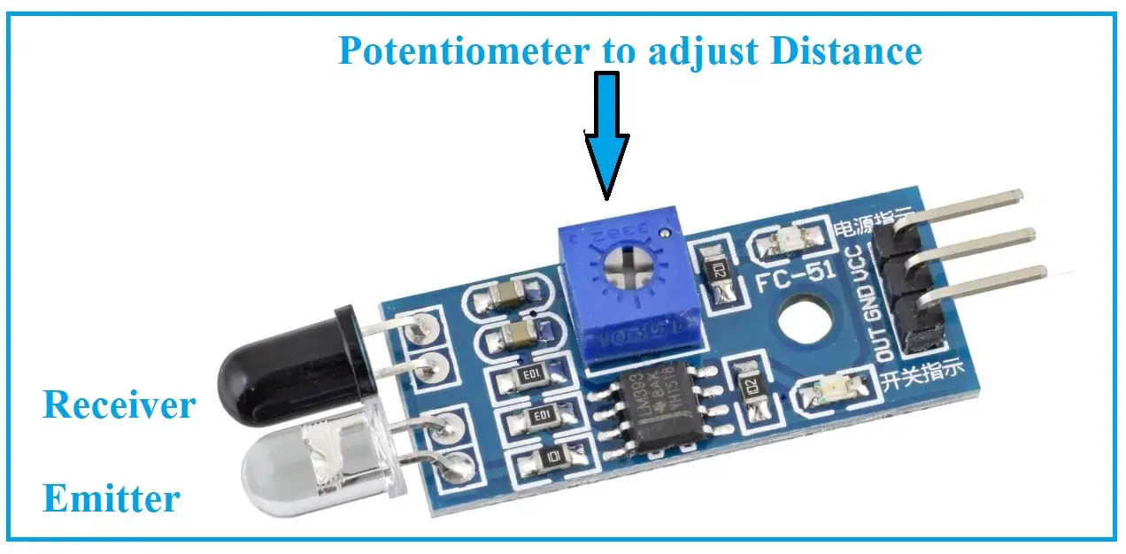 IR sensor potentiometer