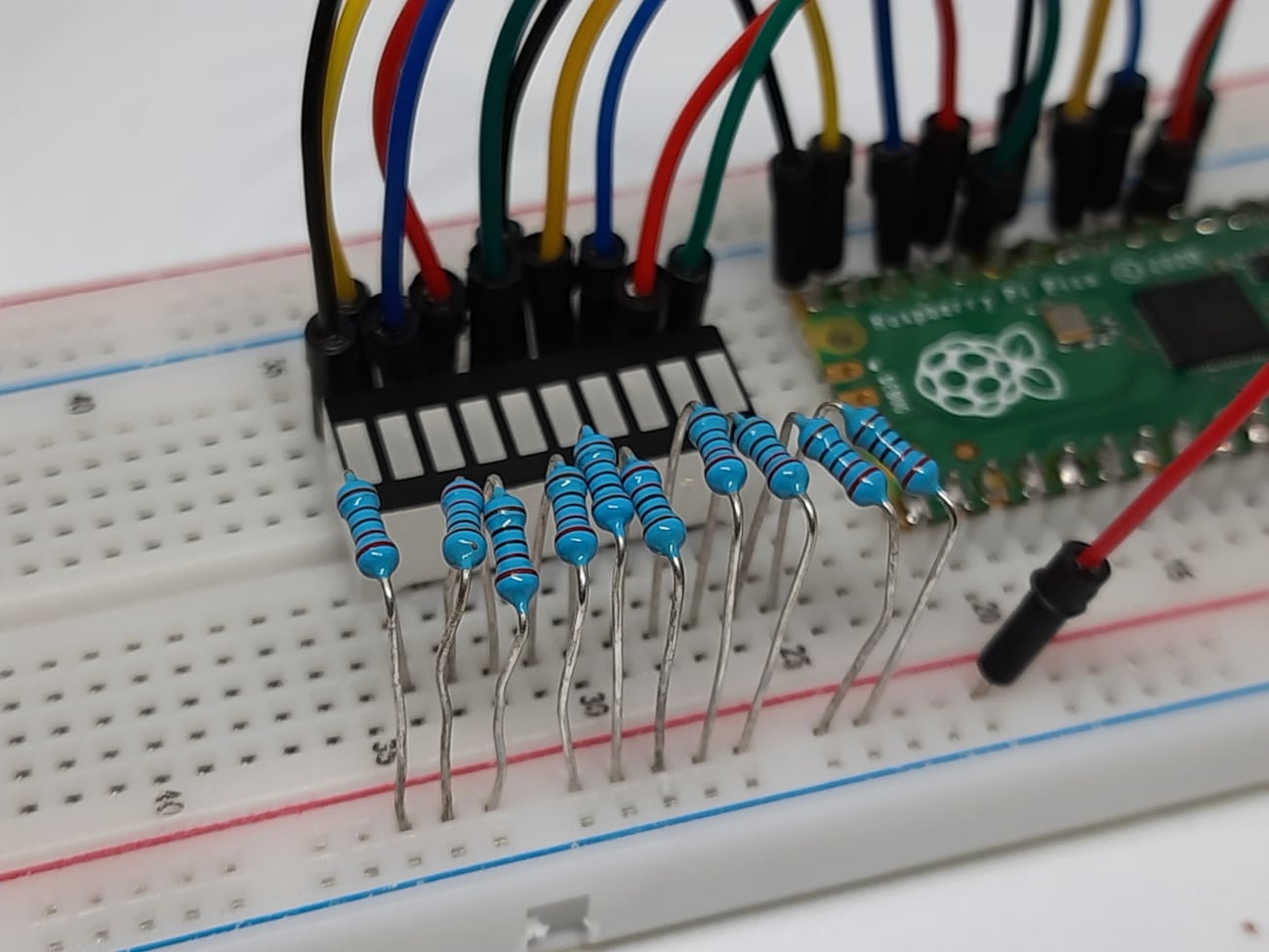 Raspberry PI Pico 10 segment led bar details 06