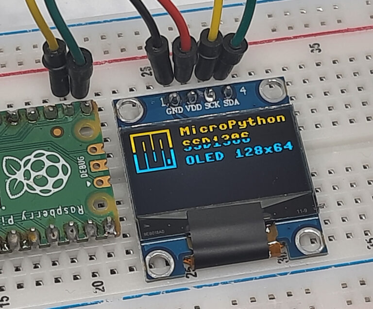 Add an OLED display to Raspberry PI Pico with MicroPython