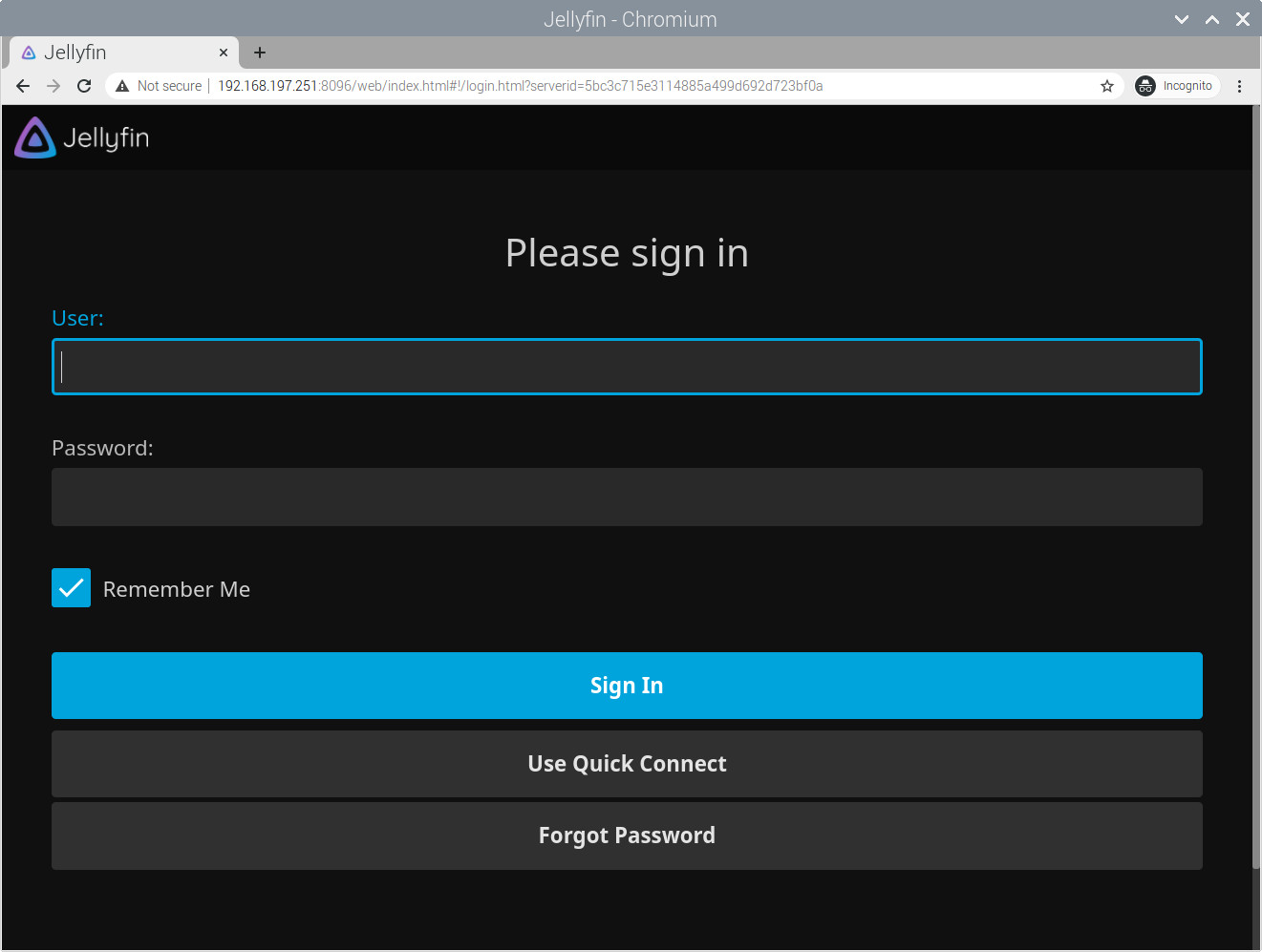 raspberry-pi-jellyfin-login