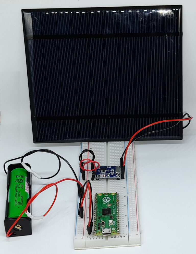 How to power Raspberry PI Pico with Solar Cells