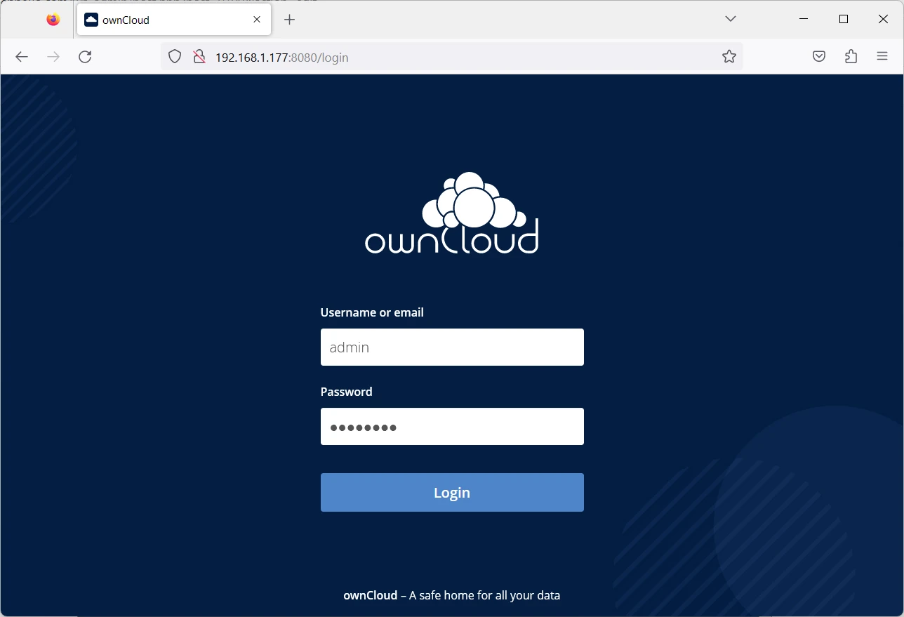 owncloud-raspberry-pi-01-login