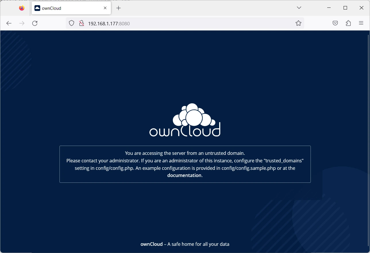 owncloud-raspberry-pi-untrusted-domain