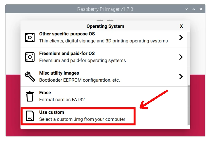 raspberry-pi-imager-custom-image