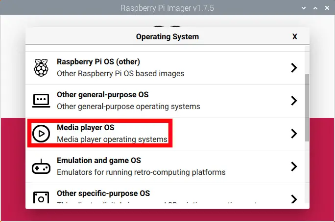 raspberry-pi-imager-os-media-player
