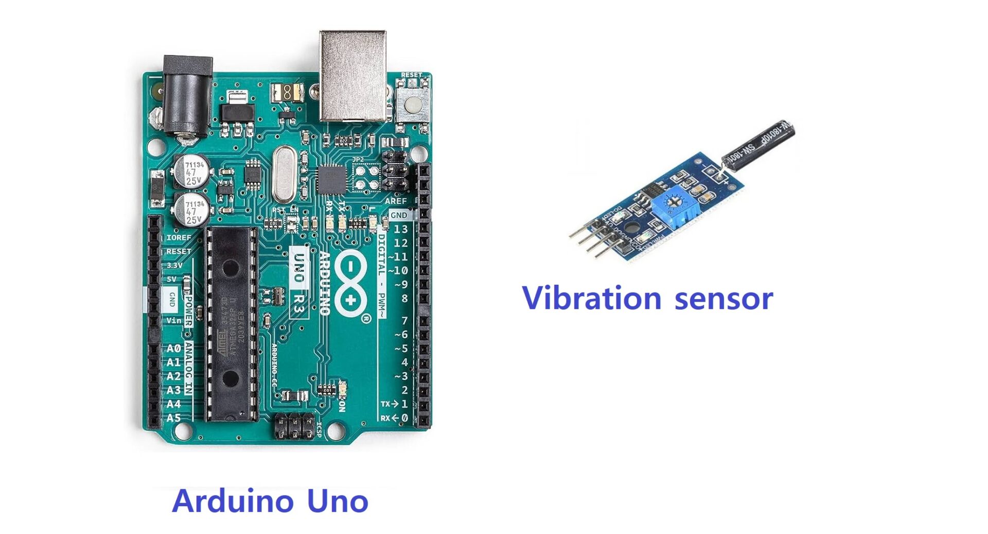 Vibration sensor with arduino uno