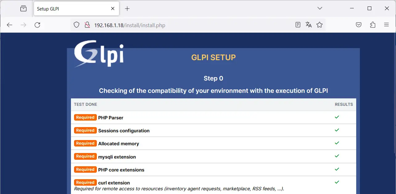 glpi-raspberry-pi-install-wizard-04-check-requisites