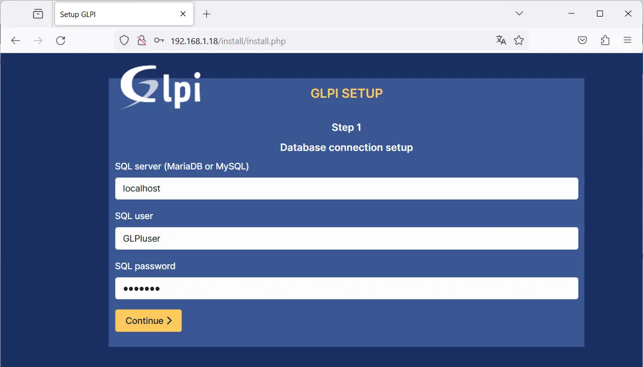 glpi-raspberry-pi-install-wizard-05-database-config