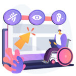 Web accessibility program abstract concept vector illustration.