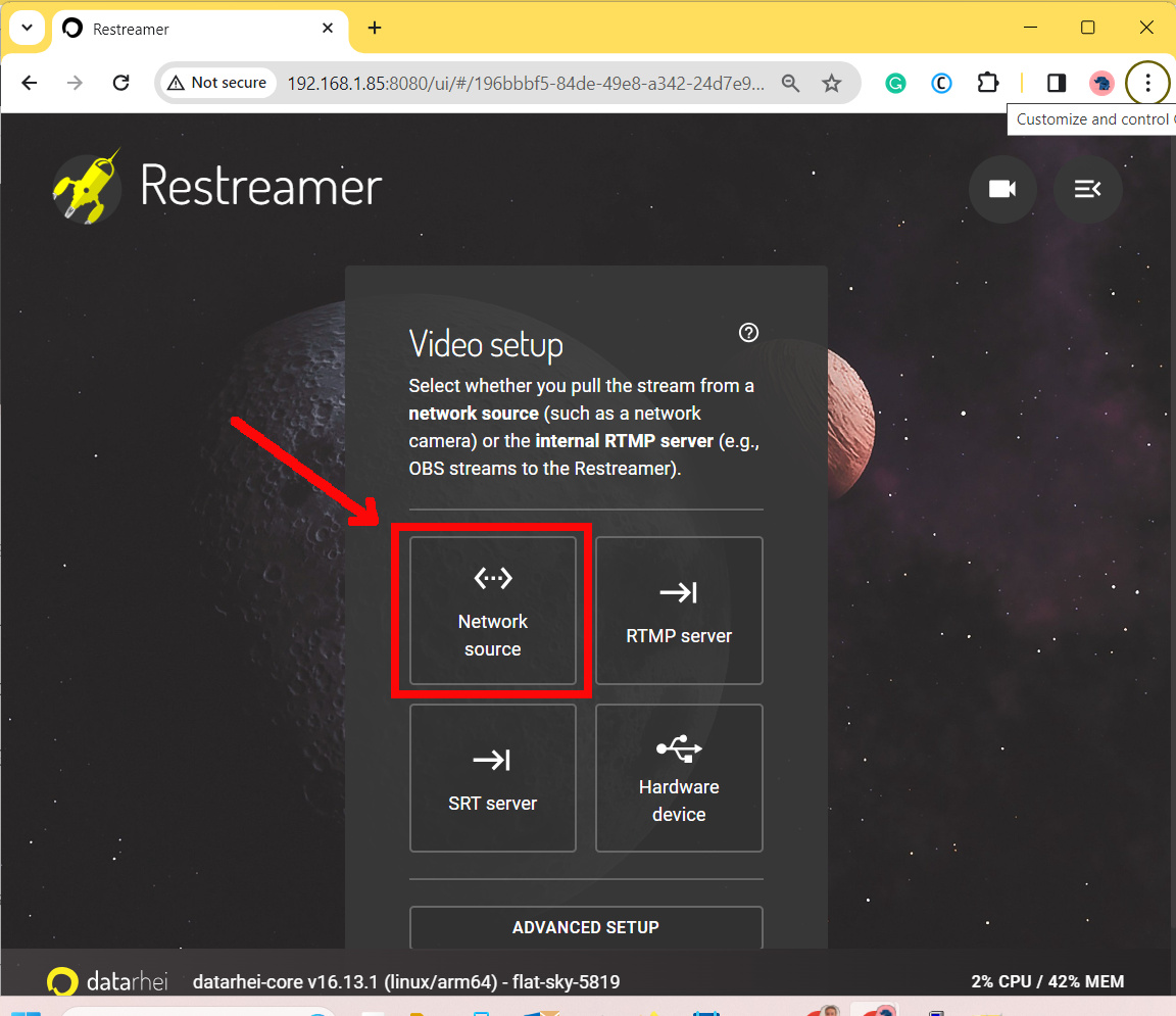 restreamer-raspberry-pi-video-setup-network-source