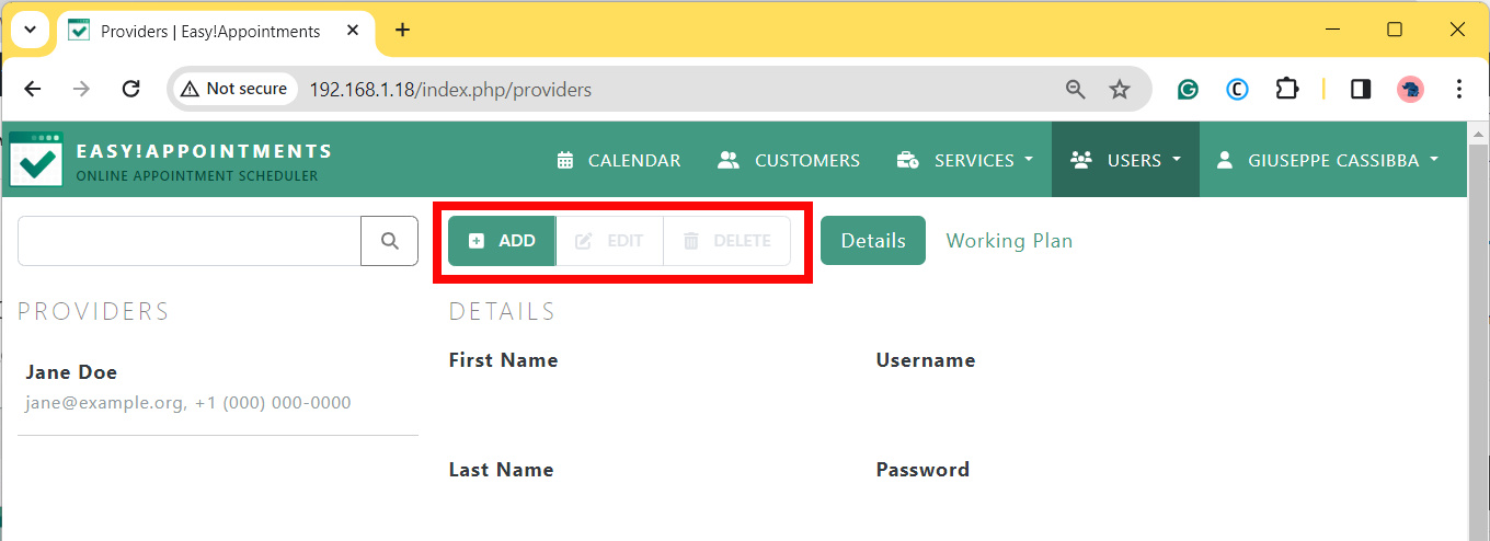 easyappointments-users-providers-manage