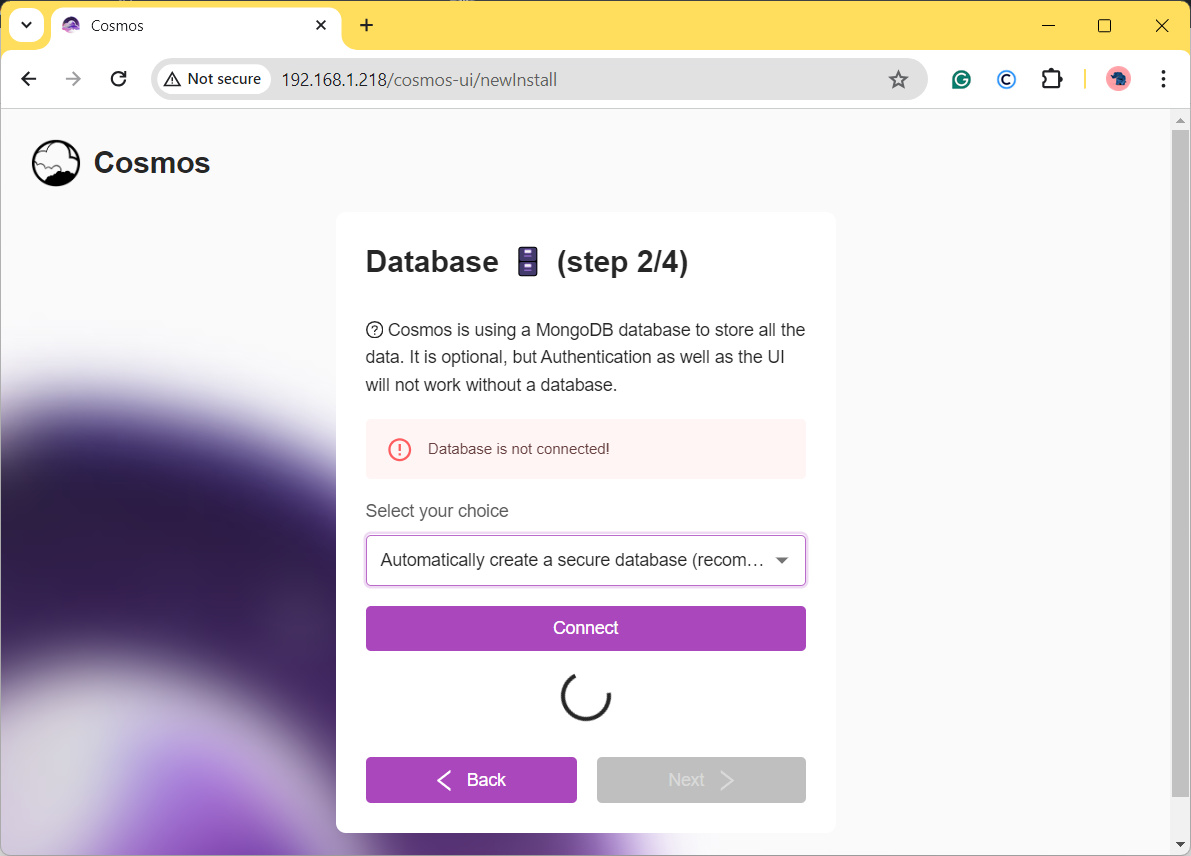 cosmos-cloud-raspberry-pi-03-database-selection