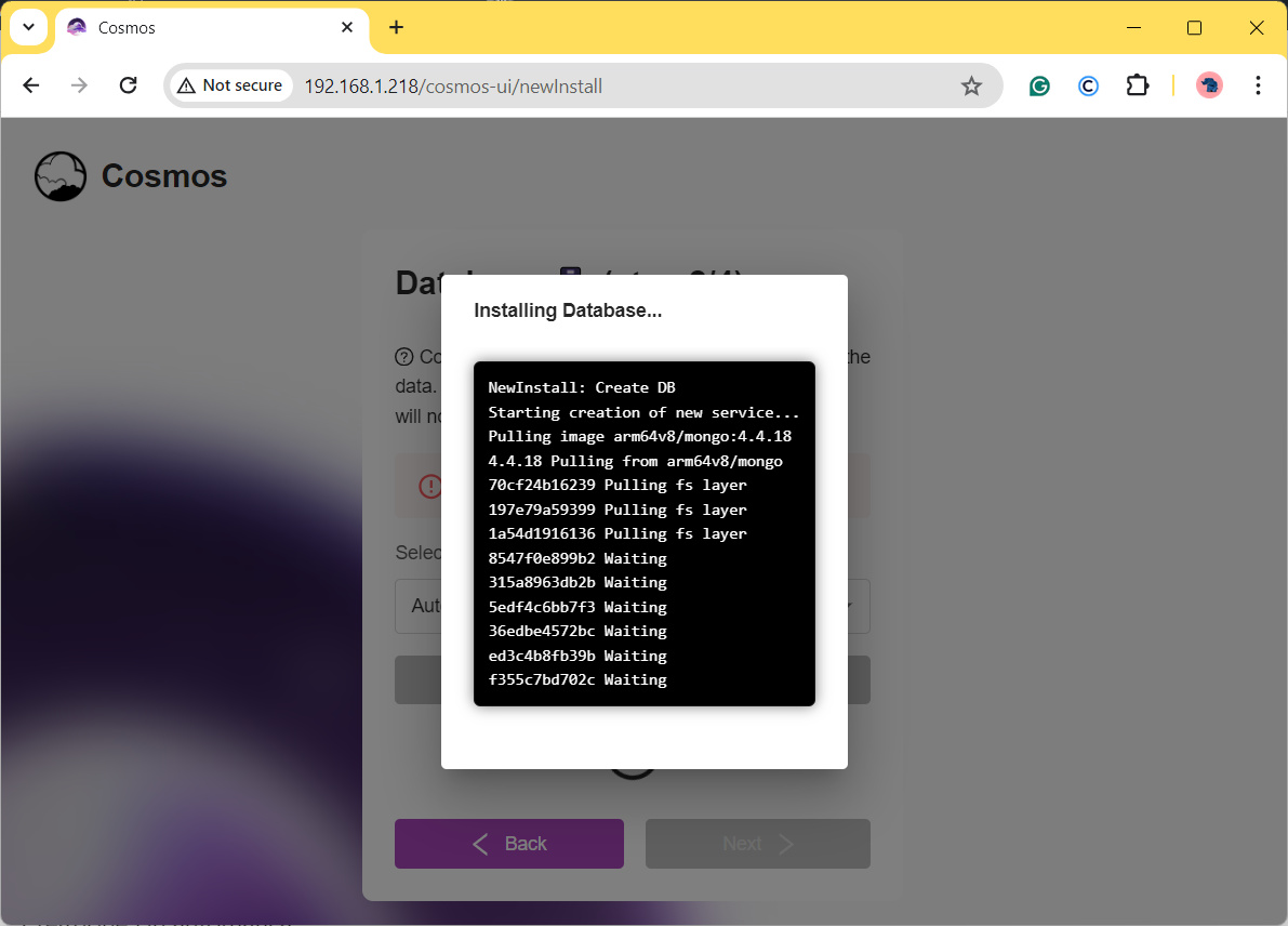 cosmos-cloud-raspberry-pi-04-database-creation