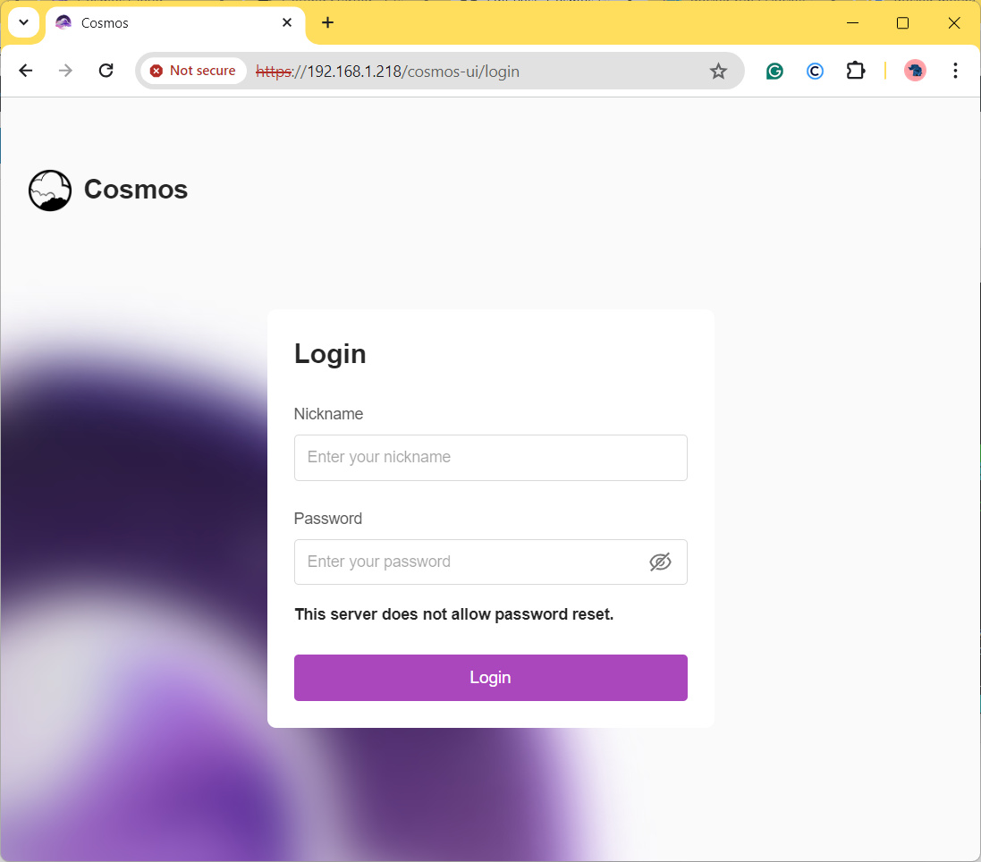 cosmos-cloud-raspberry-pi-10-login-page