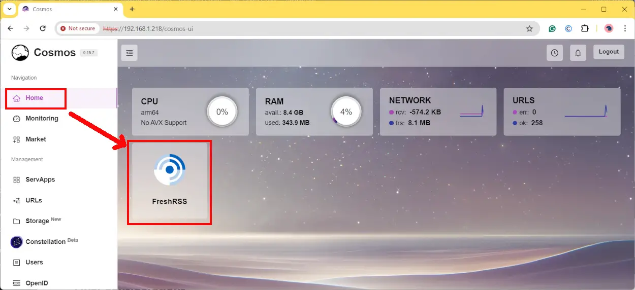 cosmos-cloud-raspberry-pi-home-freshrss