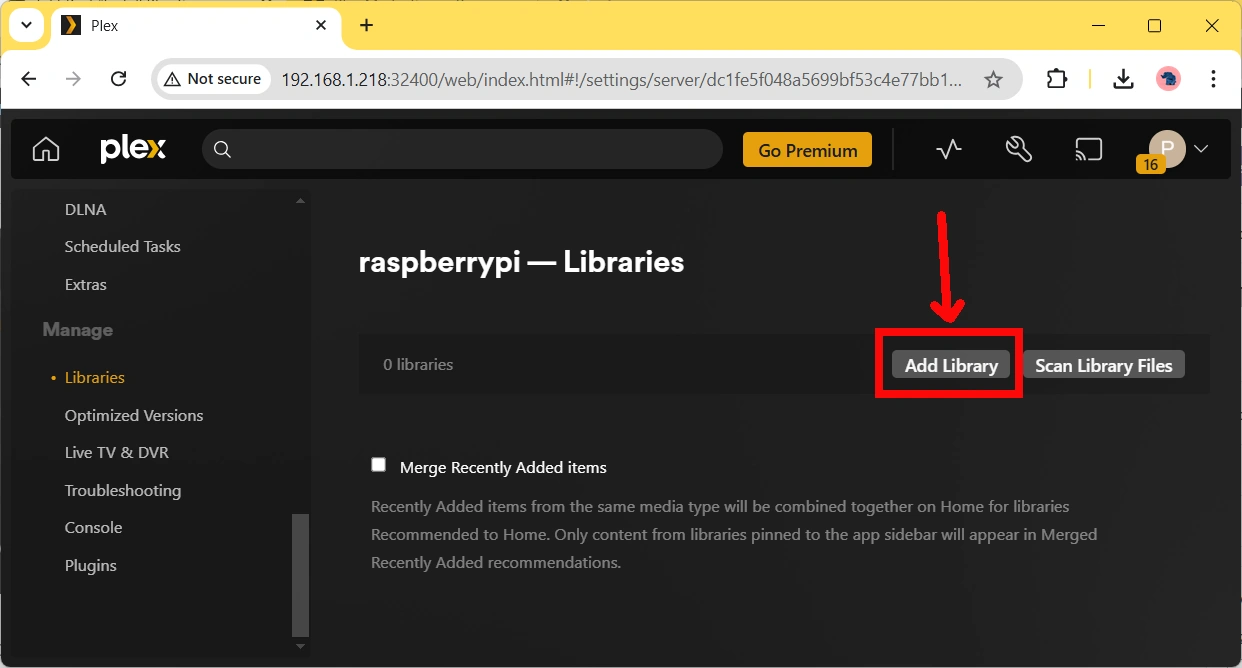 plex-raspberry-pi-manage-libraries-add