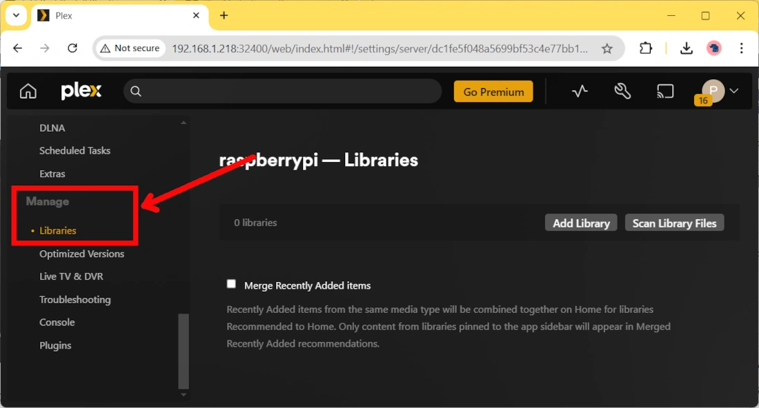 plex-raspberry-pi-settings-manage-libraries