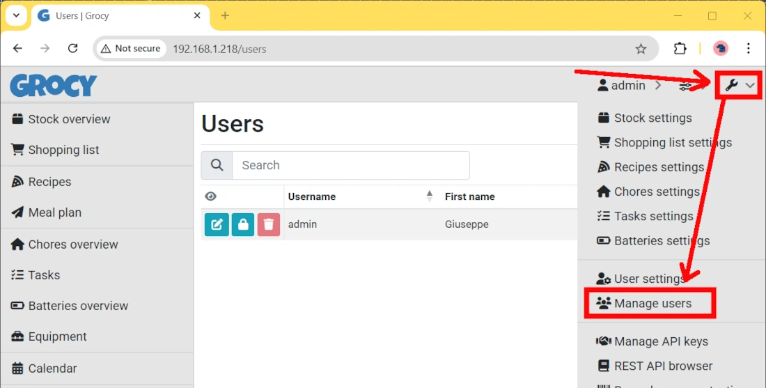 grocy-raspberry-pi-manage-users