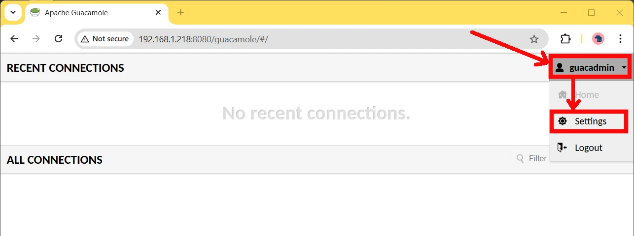 guacamole-raspberry-pi-home-settings-link