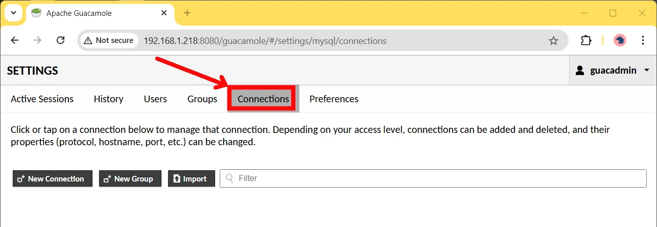 guacamole-raspberry-pi-settings-connection
