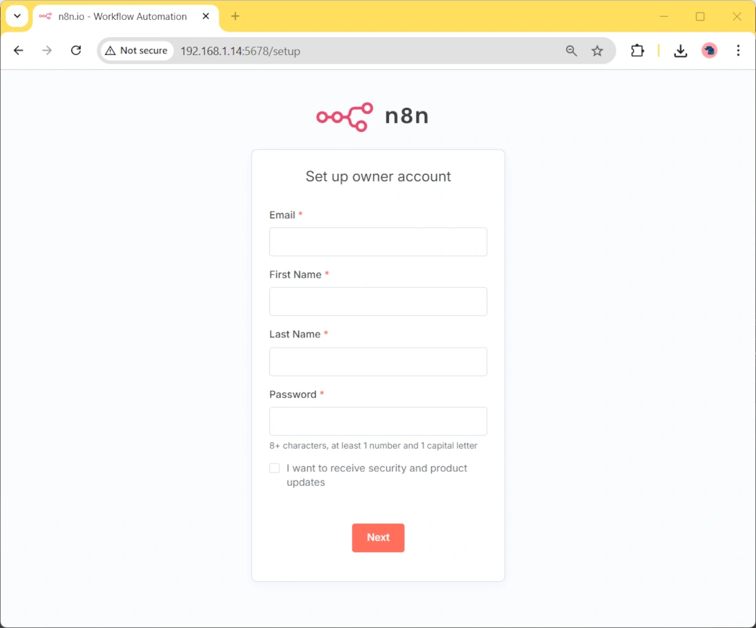 n8n-raspberry-pi-create-account