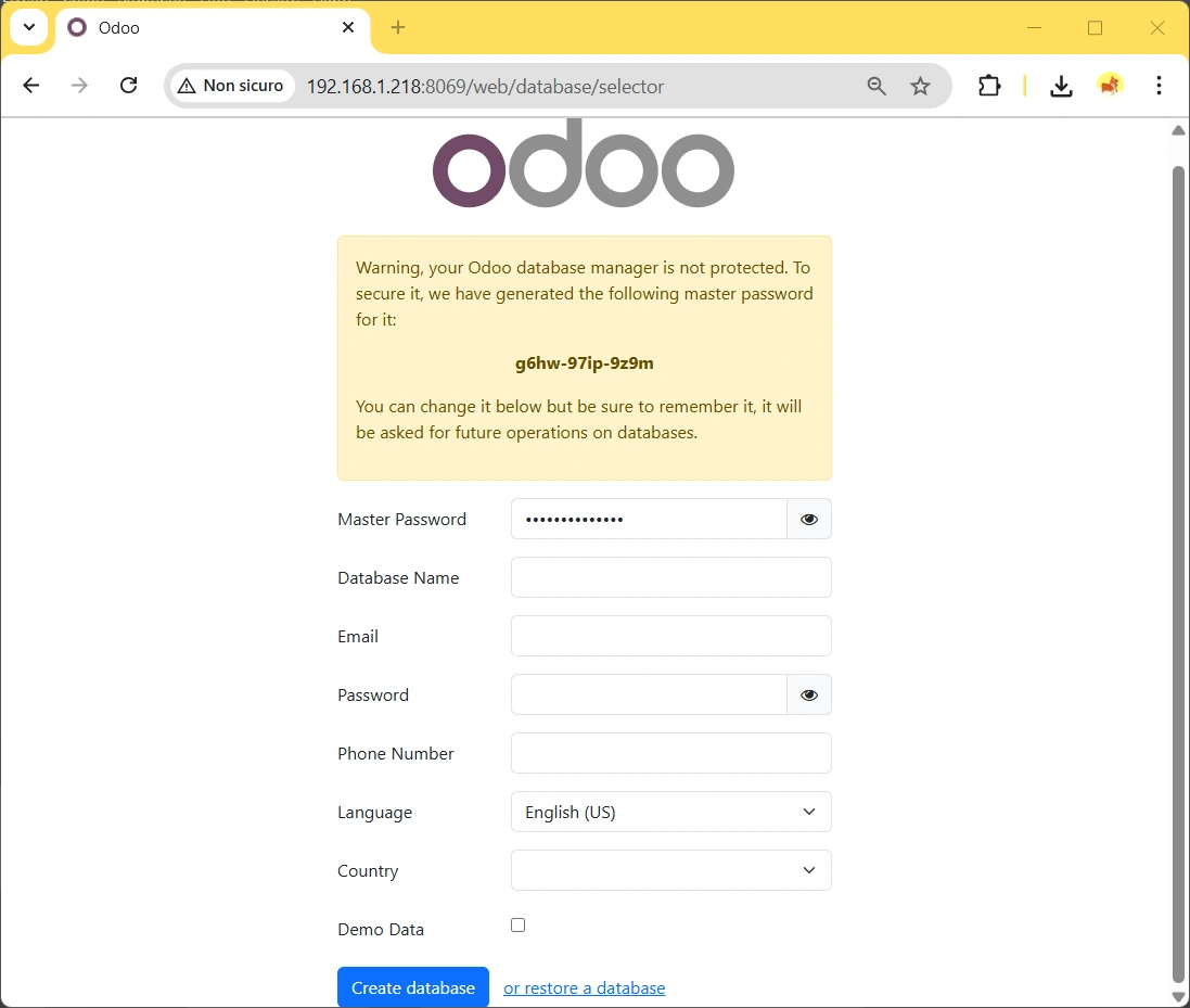 odoo-raspberry-pi-database-selector
