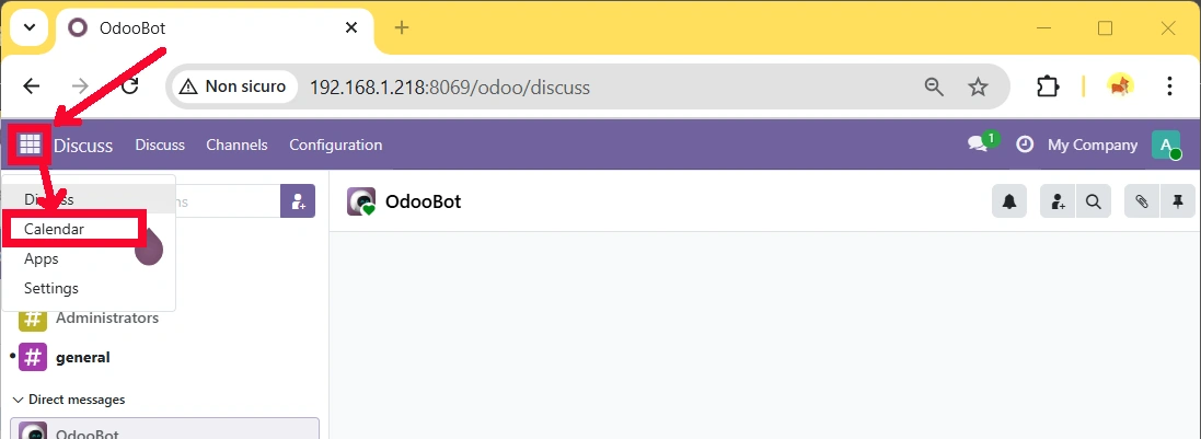 odoo-raspberry-pi-menu-calendar-link