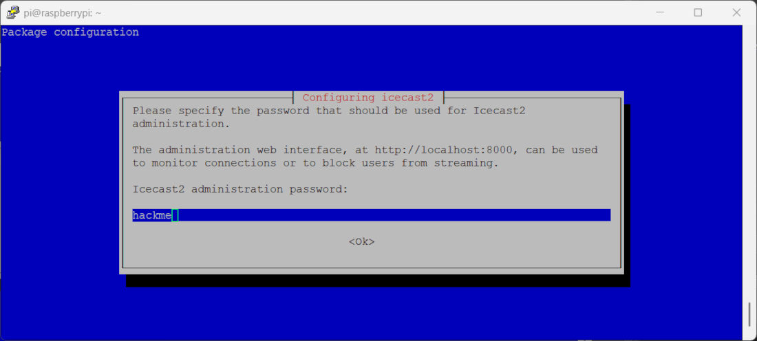 icecast2-raspberry-pi-05-install-admin-password