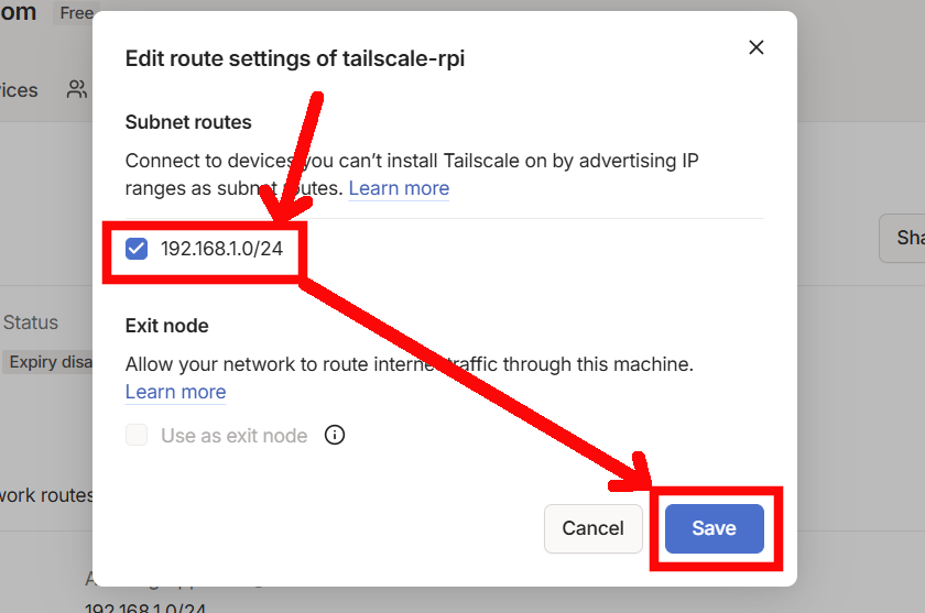 tailscale-raspberry-pi-subnet-approval-save