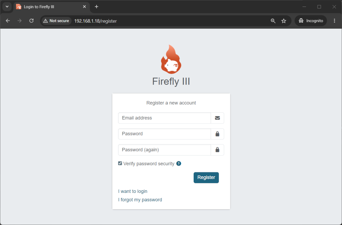 firefly-III-raspberry-pi-registration