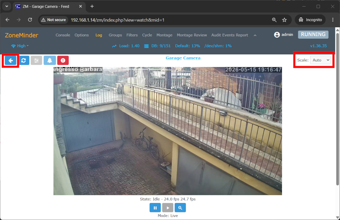 zoneminder-camera-live-preview
