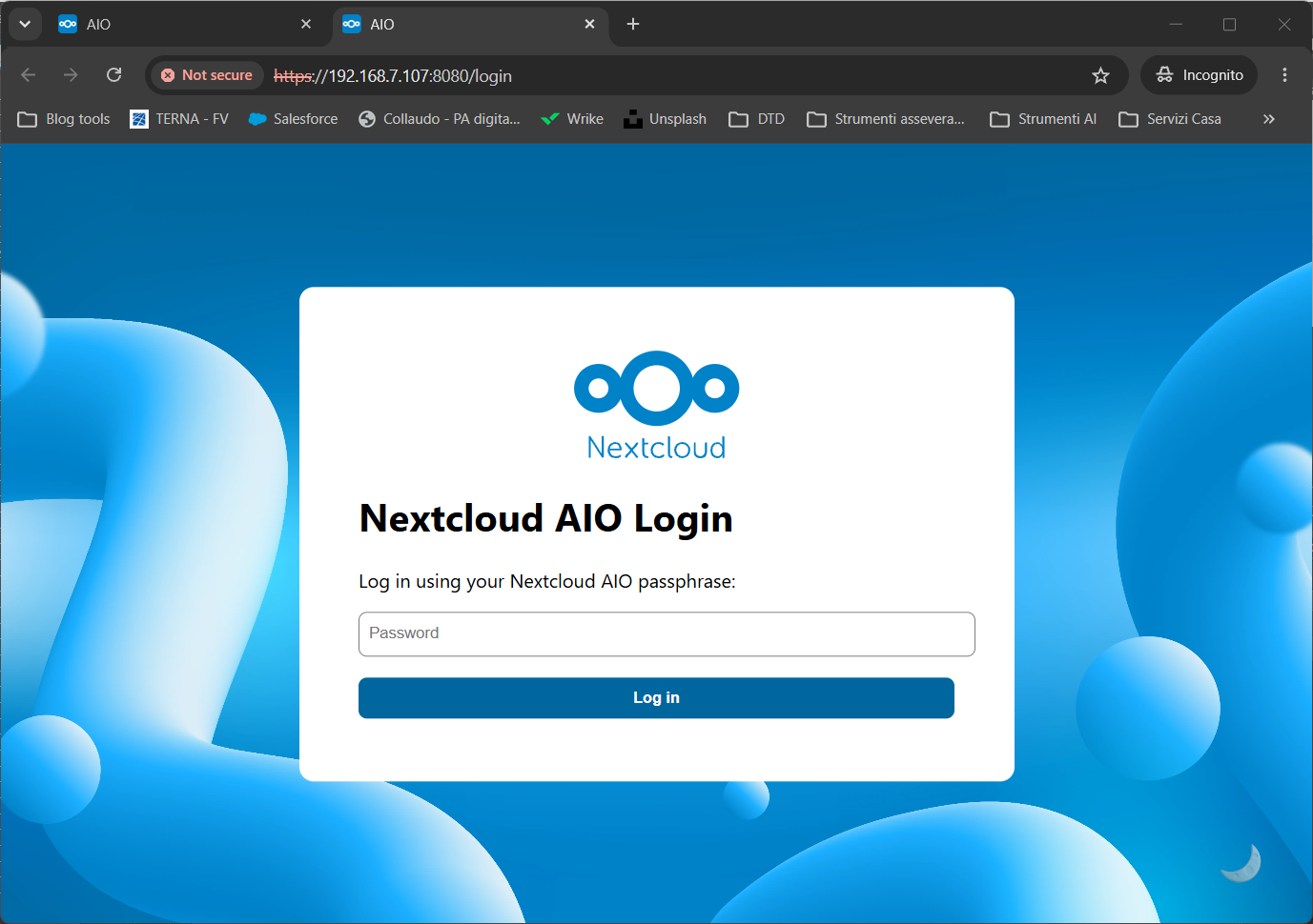 nextcloud-aio-raspberry-pi-setup-login